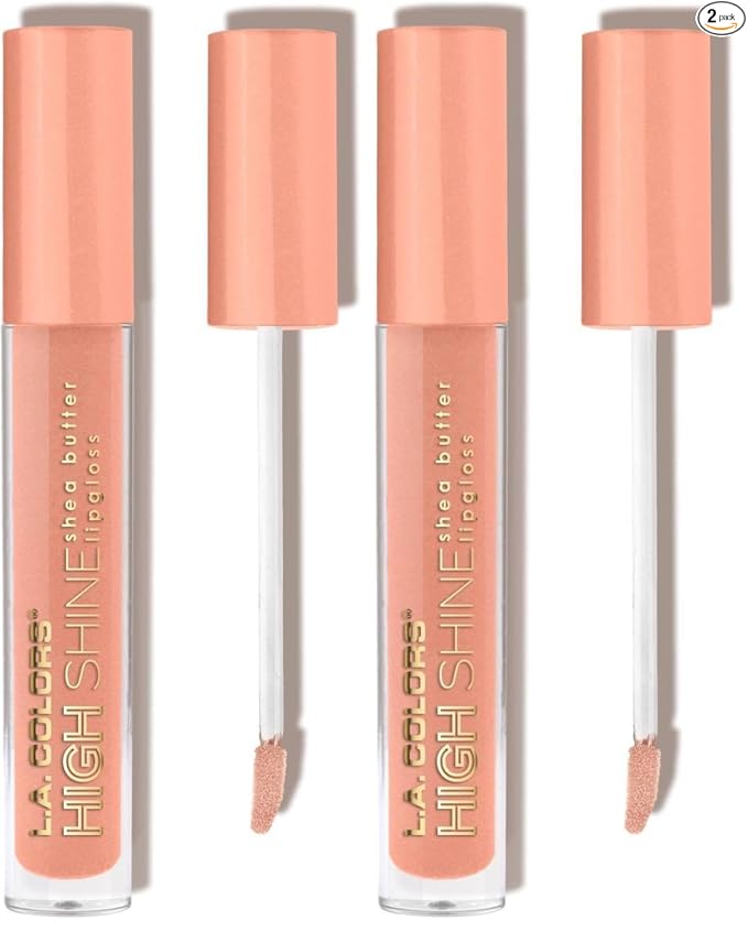 Manteca de Karité Lip Gloss de lato brillo L.A. Colors, de 0,14 onza, Transparente
