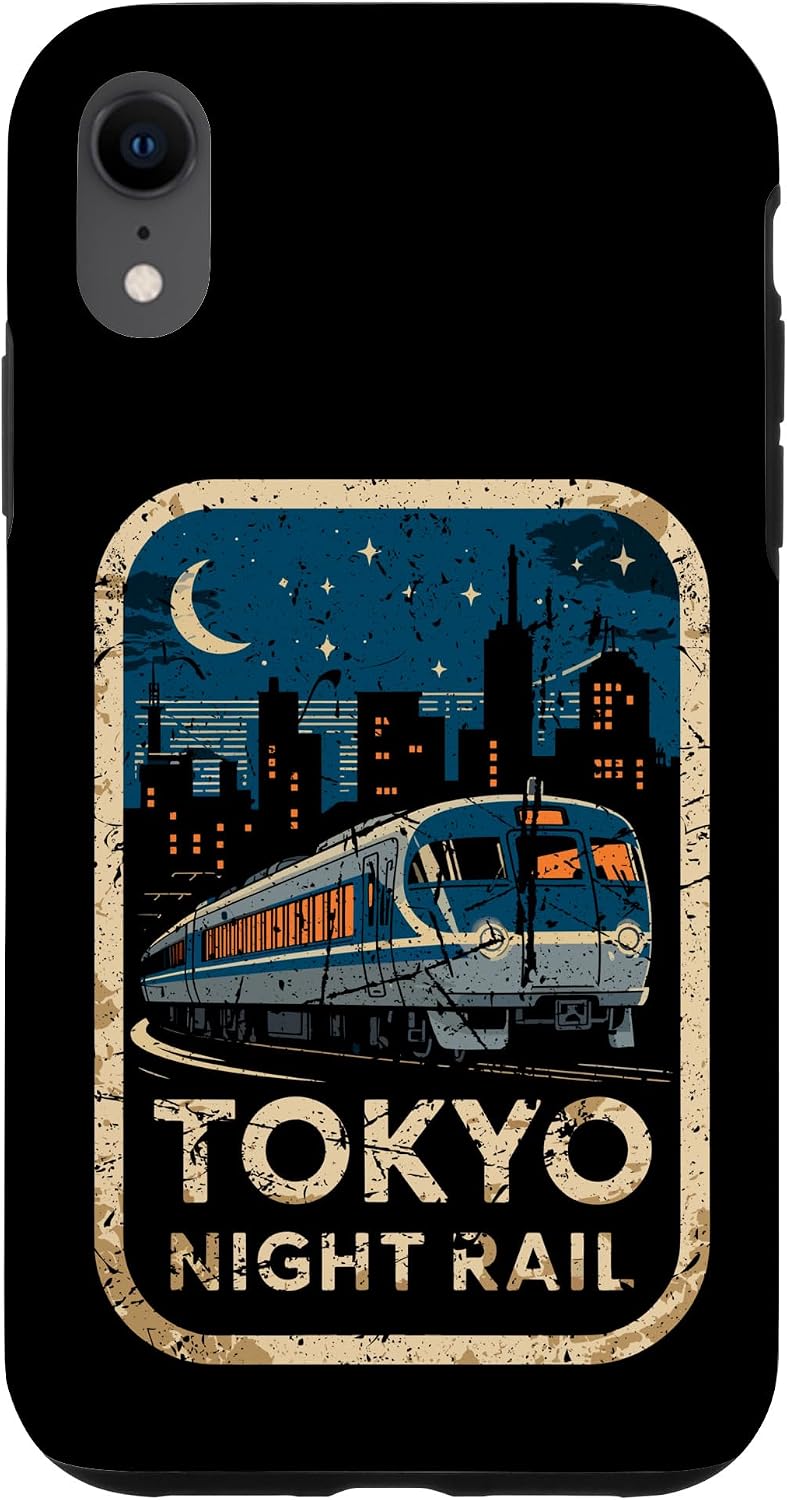 東京 夜行レール 日本 ビンテージ 都市列車 アニメ お土産 スマホケース iPhone 15 用