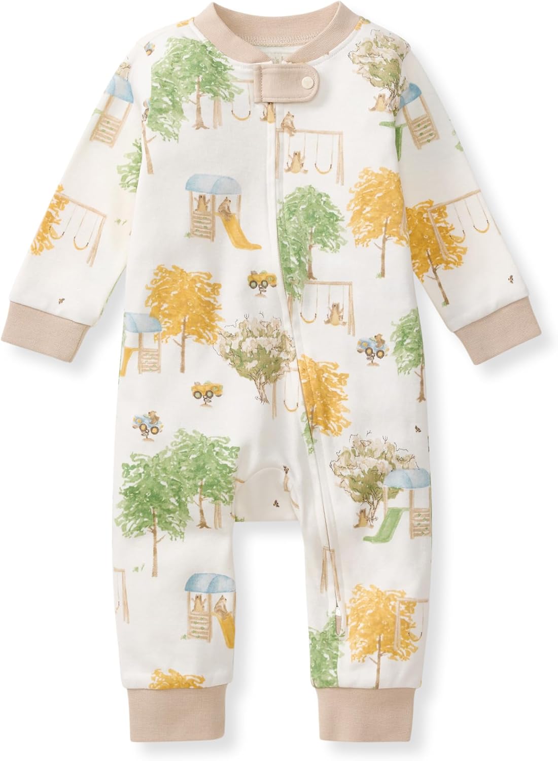 Burt's Bees Baby Pijama unisex para dormir y jugar, pijama de una pieza con cremallera sin pies | Soft organic cotton footed sleep & play features a loose, relaxed fit and 2-way zipper for easy nighttime changes