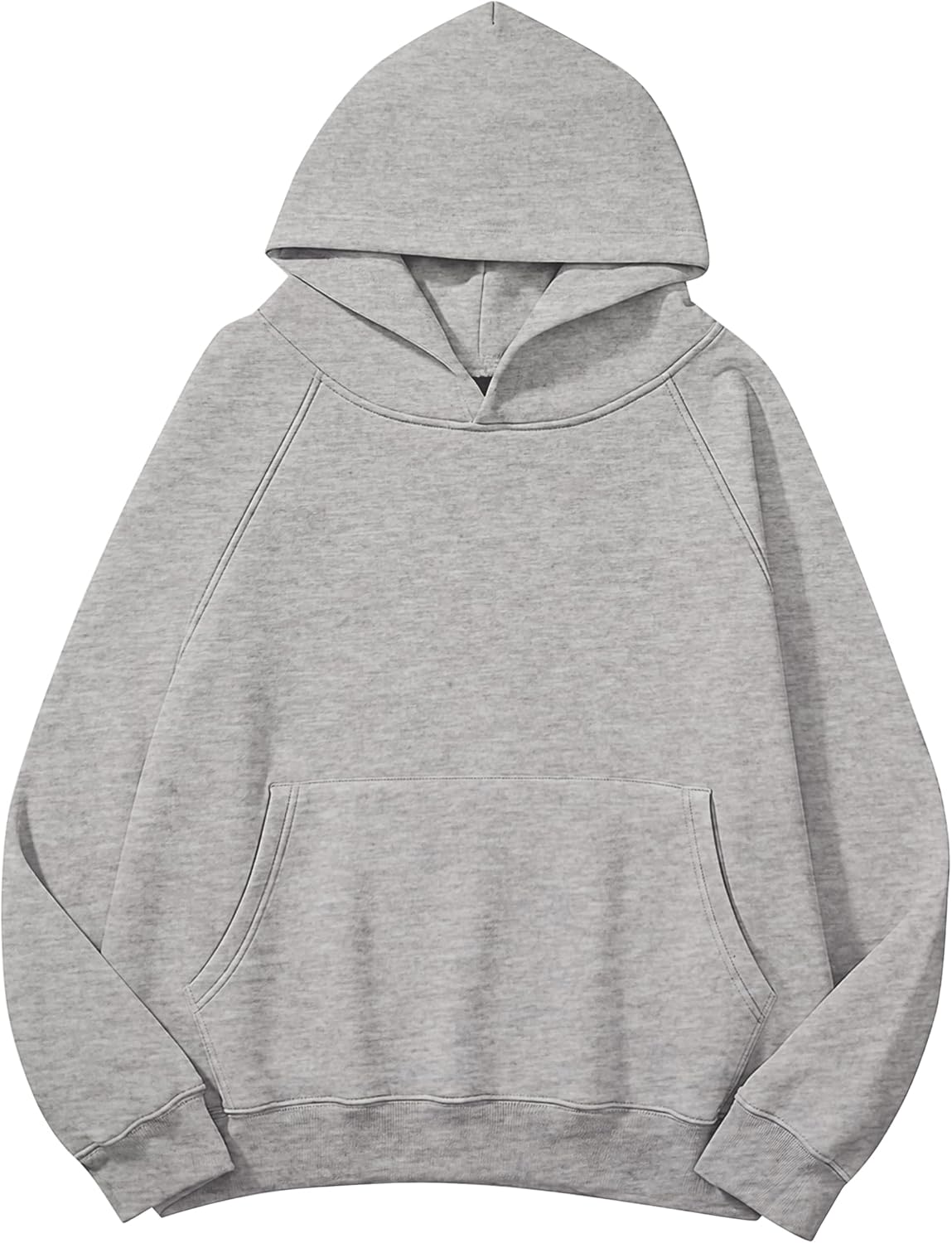 Lauweion - Sudaderas con capucha básicas de forro polar para mujer, con estampado de letras, manga larga, bolsillo canguro, hombros caídos, estilo holgado