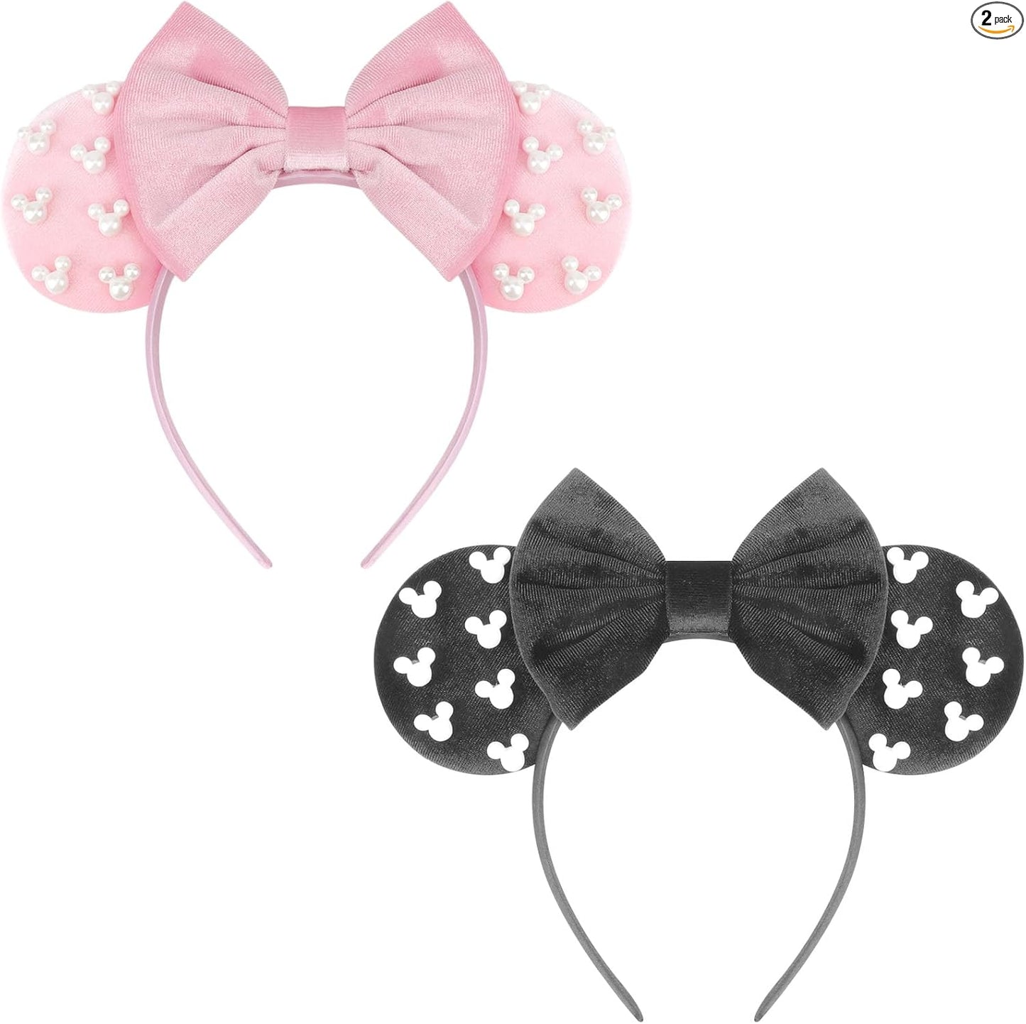 DRESHOW Mouse Ears Bow Headbands Sequins Party Decoration Cosplay Costume for Women