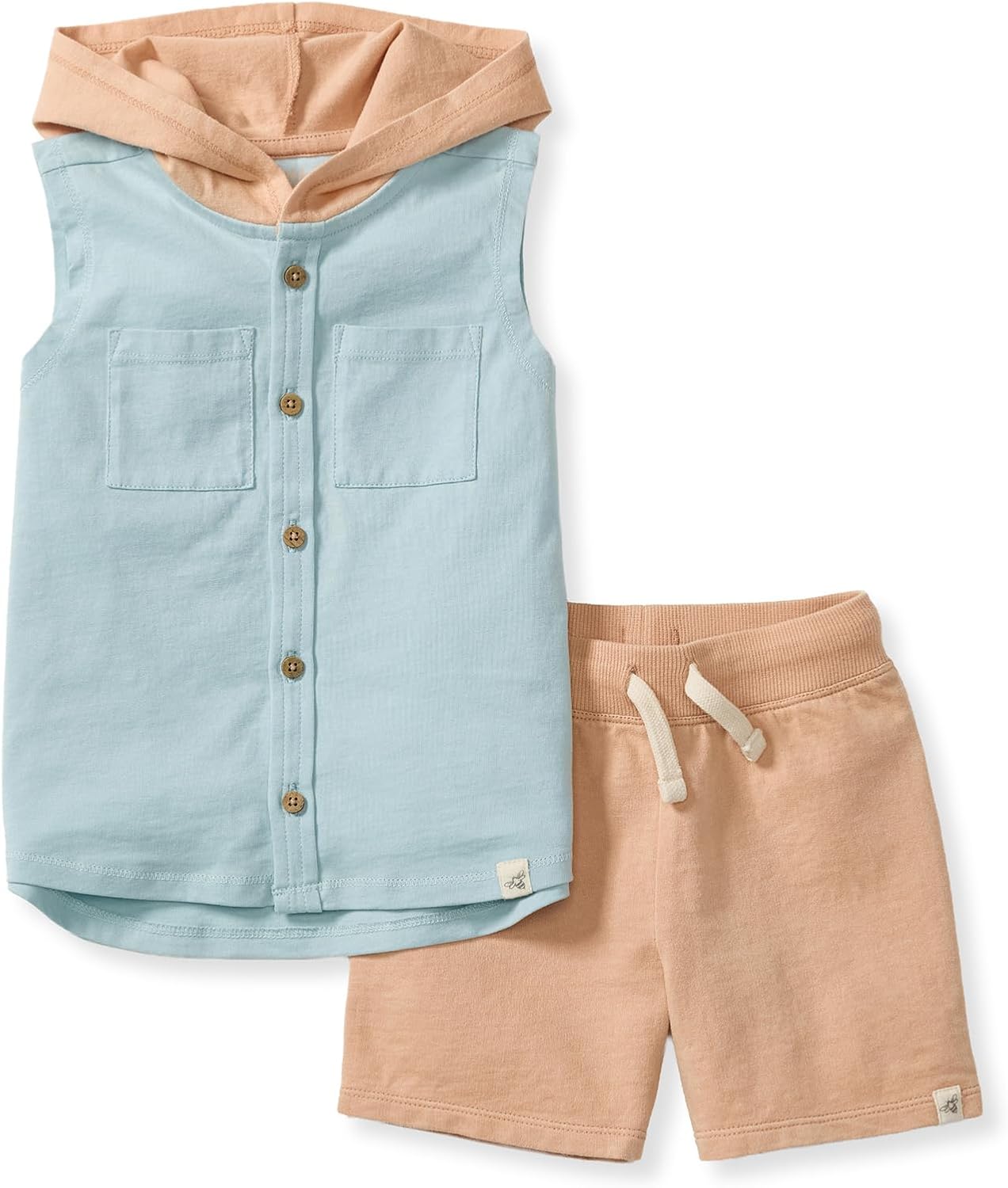Burt's Bees Baby conjunto de camisa y pantalón para bebé niño, conjunto de camiseta de manga larga y pantalón, 100% algodón orgánico