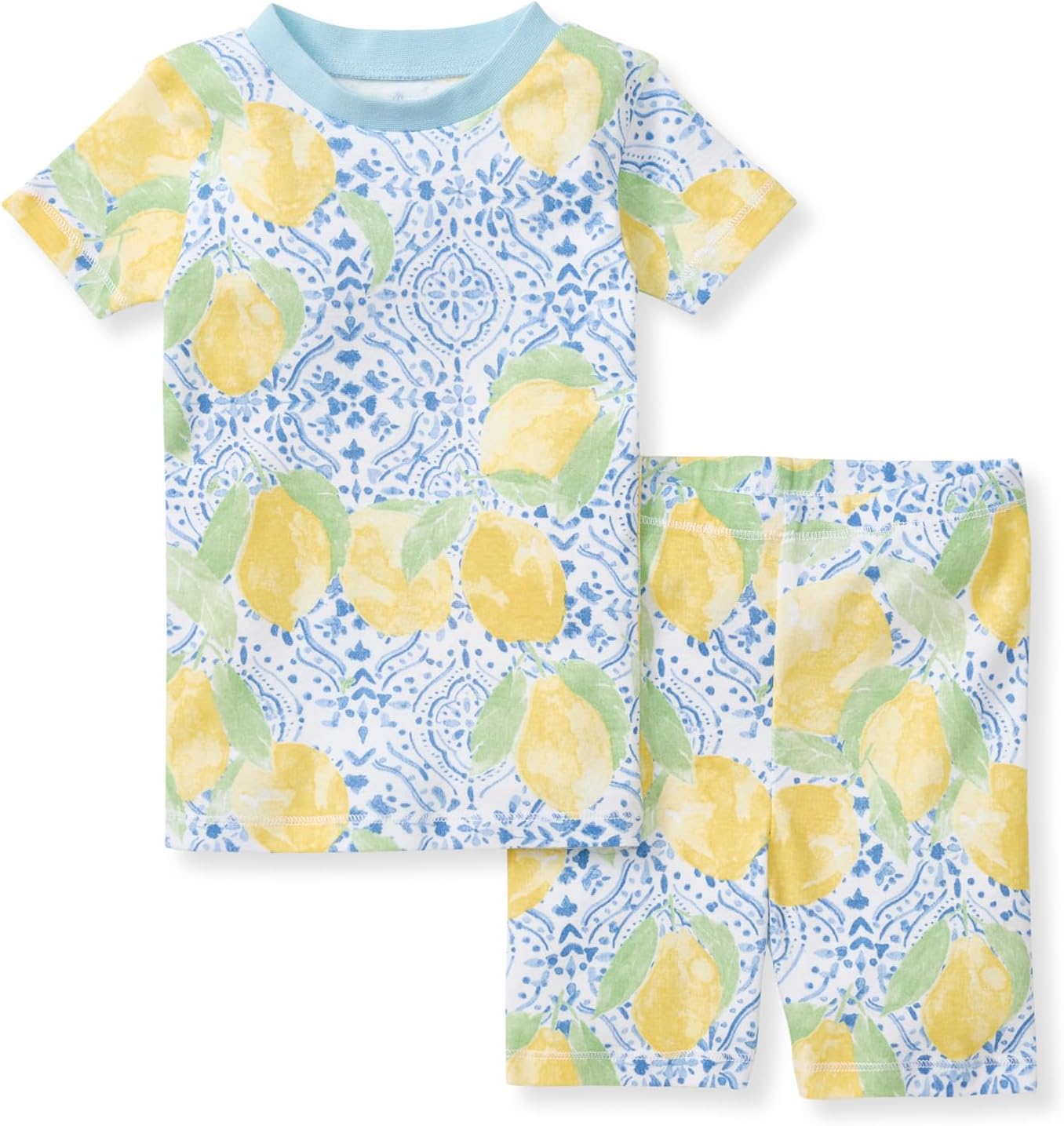 Burt's Bees Baby Pijama unisex de algodón, camiseta de manga corta de 2 piezas y pantalones cortos | Snug fitting, yet comfy warm weather pajamas sets are made in our classic rib fabric