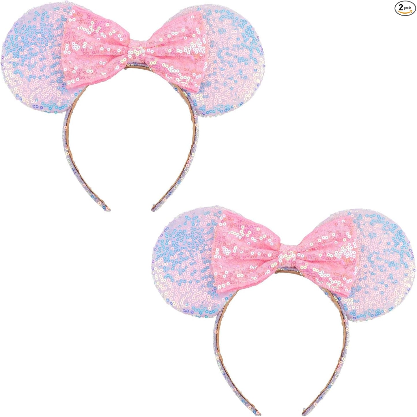 DRESHOW Mouse Ears Bow Headbands Sequins Party Decoration Cosplay Costume for Women