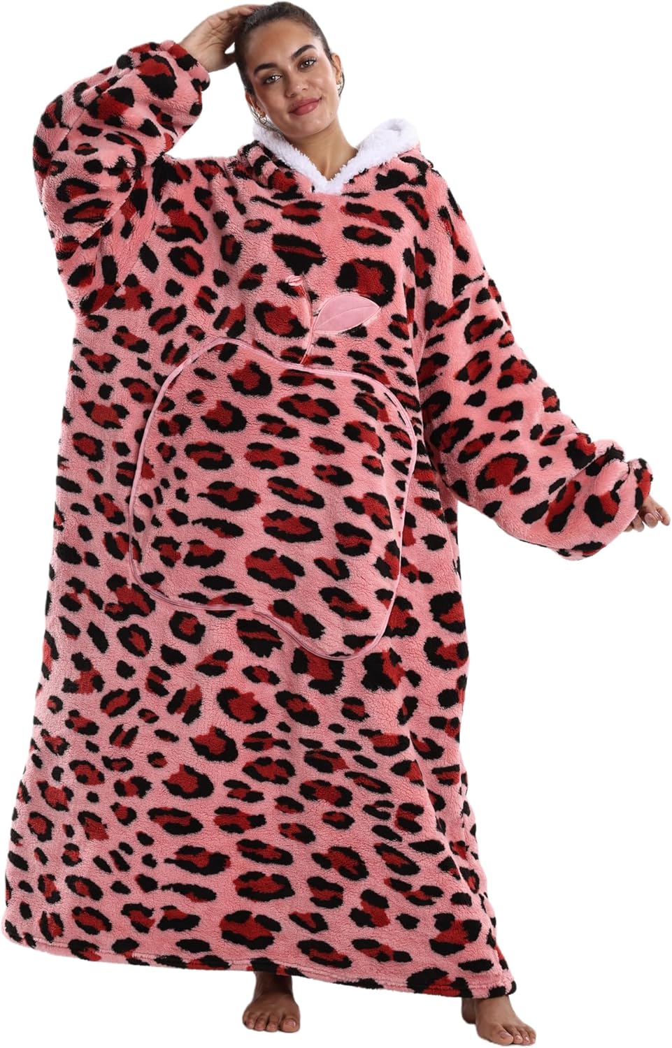 Capecage - Manta con capucha, sudadera con capucha larga como regalos de cumpleaños para mujeres y hombres, manta portátil larga para mujeres y hombres.