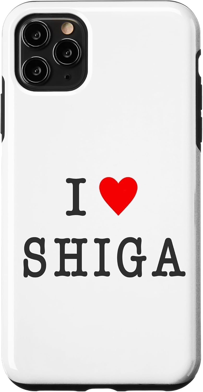 アイラブ・SHIGA 滋賀（I Love ハート）【47都道府県】ジモティ プレゼント お土産 面白 スマホケース iPhone 14 Plus 用