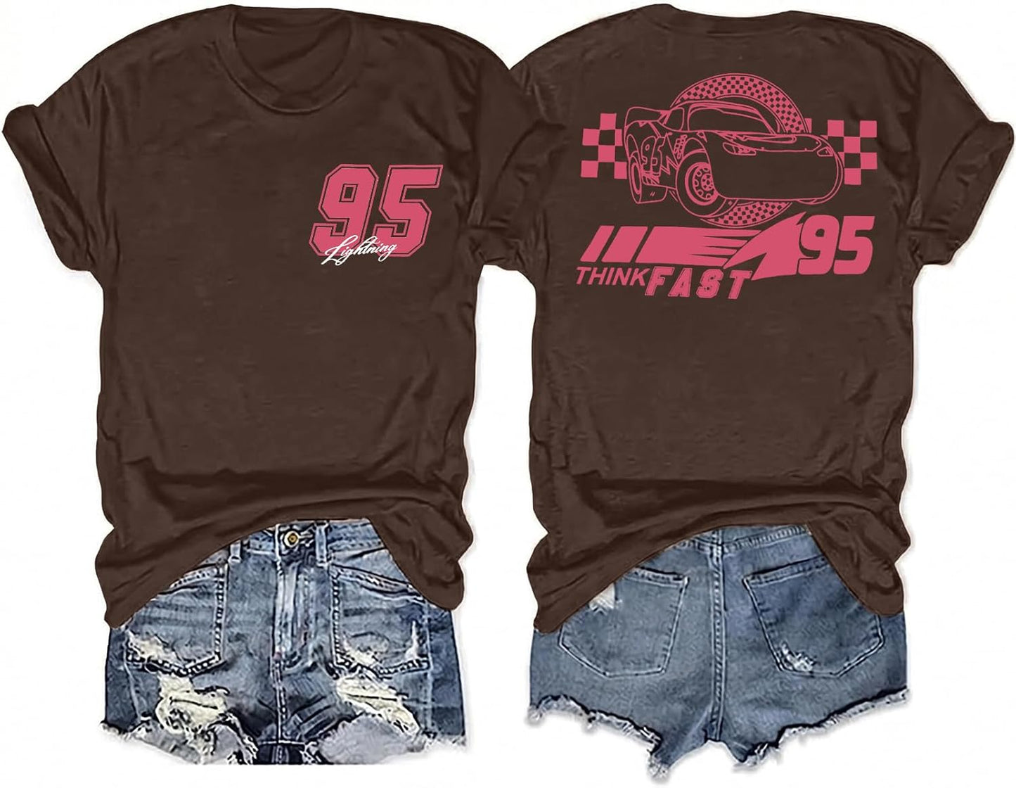 Camisas de coche para mujer, camisetas de Magic Kingdom, camisetas de carreras de coches, camisa de manga corta para viaje de vacaciones