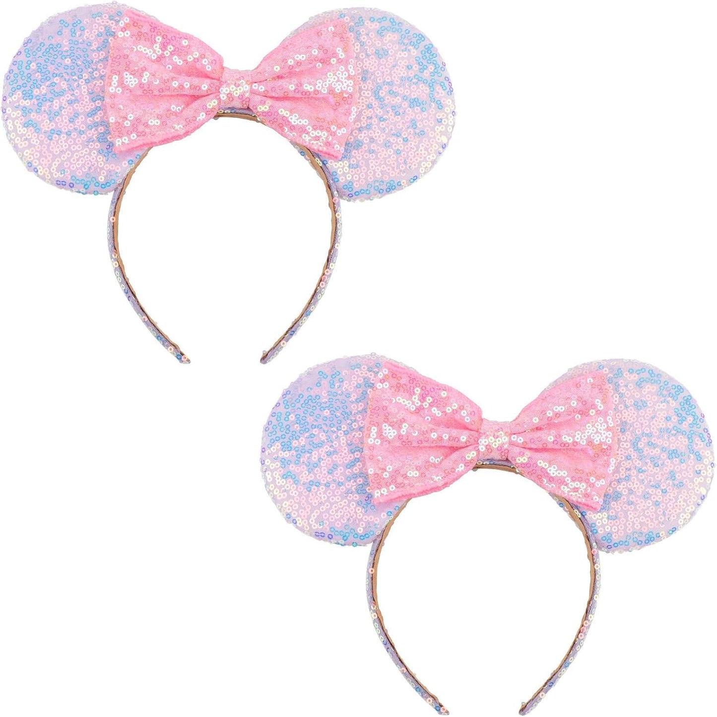 DRESHOW Mouse Ears Bow Headbands Sequins Party Decoration Cosplay Costume for Women