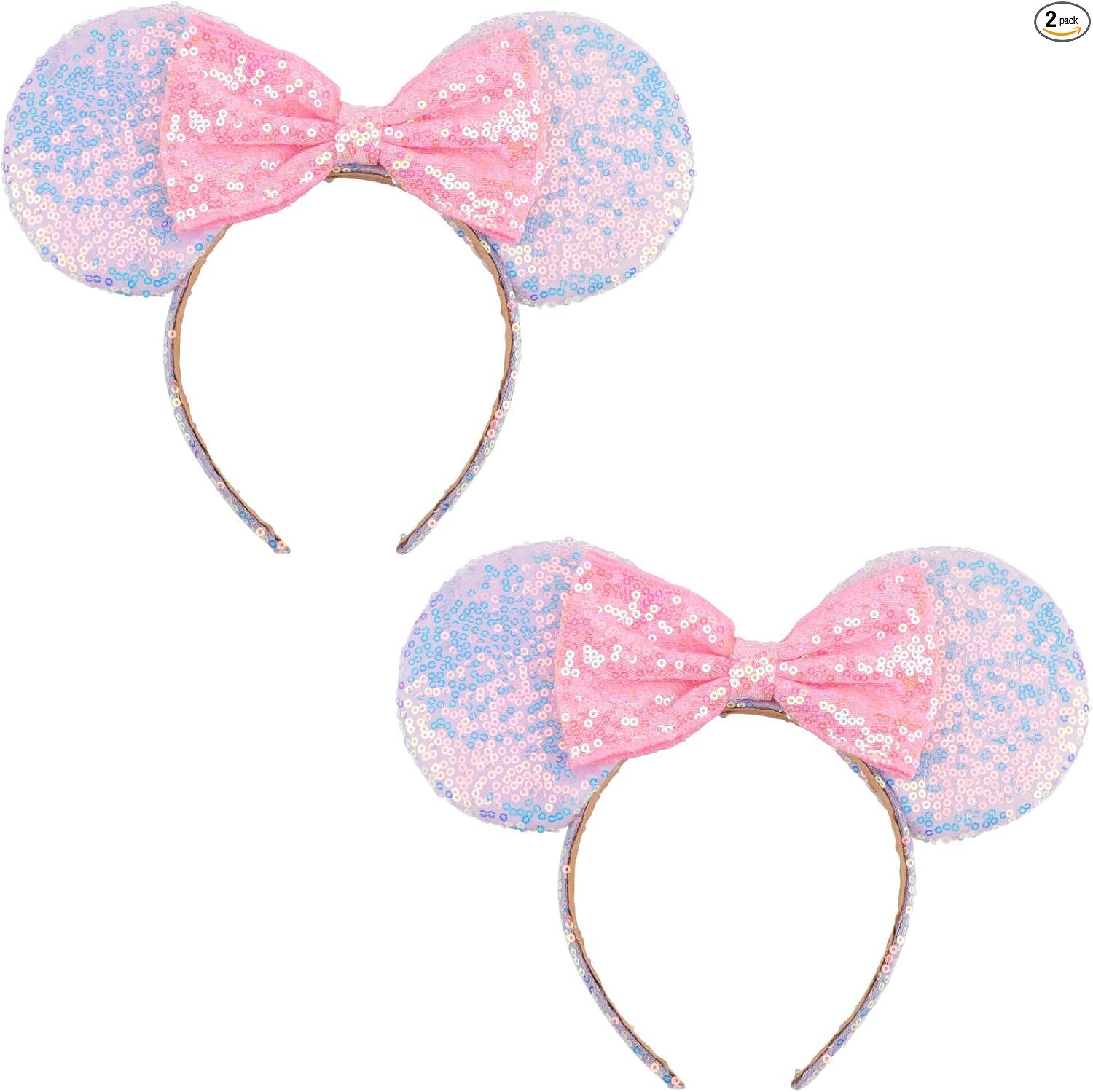 DRESHOW Mouse Ears Bow Headbands Sequins Party Decoration Cosplay Costume for Women