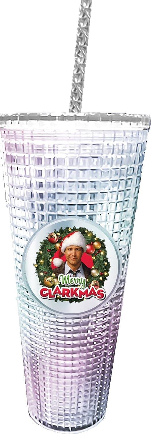 Spoontiques Peanuts Vaso de diamantes, 20 oz - Vaso texturizado con pajita, aislamiento de doble pared, sin BPA - Snoopy