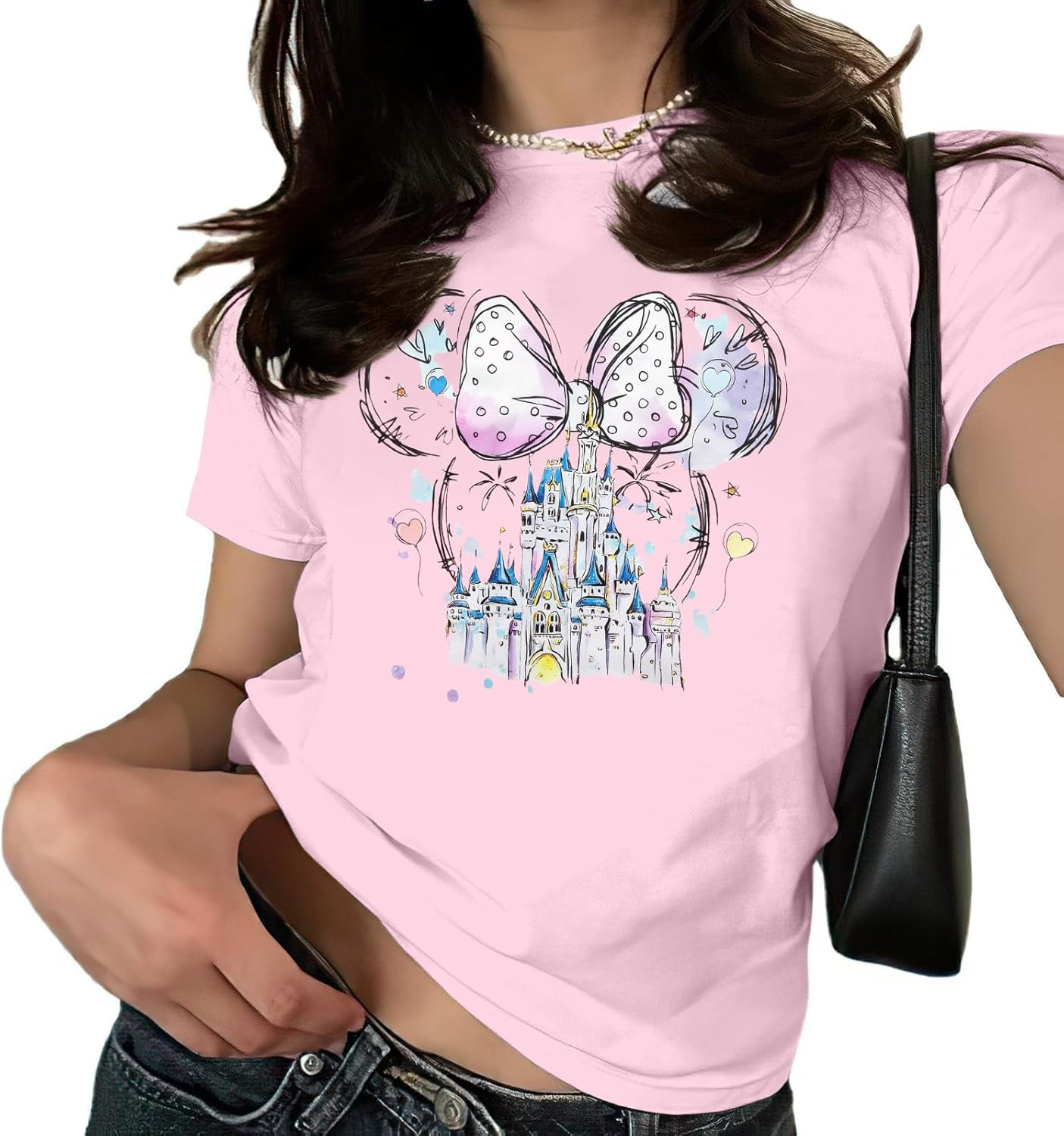 Camisas mágicas para mujer You've Got A Friend in Me Camisa Castillo Hawaiano Camiseta Linda Vacaciones Familiares Tops con Botones