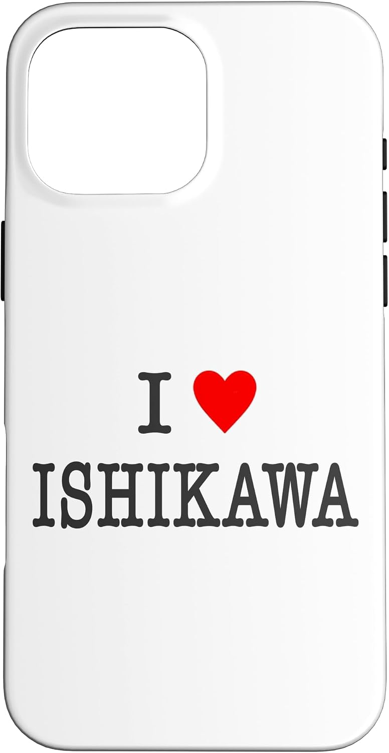 アイラブ・ISHIKAWA 石川（I Love ハート）【47都道府県】ジモT ティ 地元愛 旅行 グッズ お土産 面白 スマホケース iPhone 7 Plus/8 Plus 用