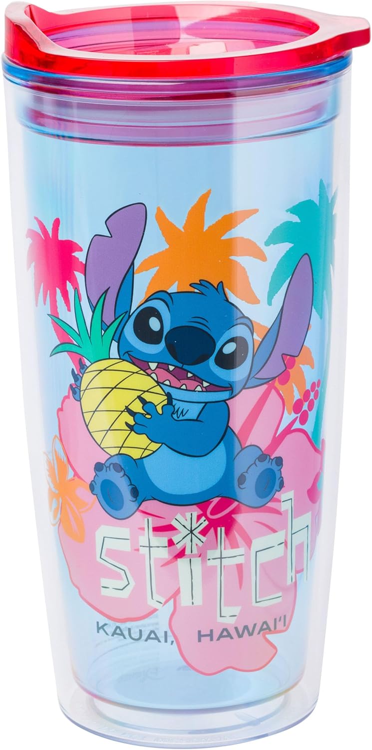 Silver Buffalo Disney Vintage Mickey Mouse Since 1928 - Vaso de viaje de doble pared con tapa de cierre deslizante, 20 onzas