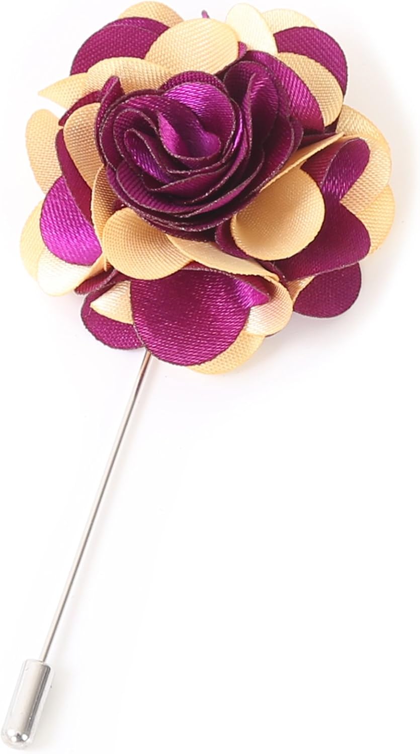 Flairs New York Esenciales del Caballero Premium Broche de Solapa de Flor Hecho a Mano