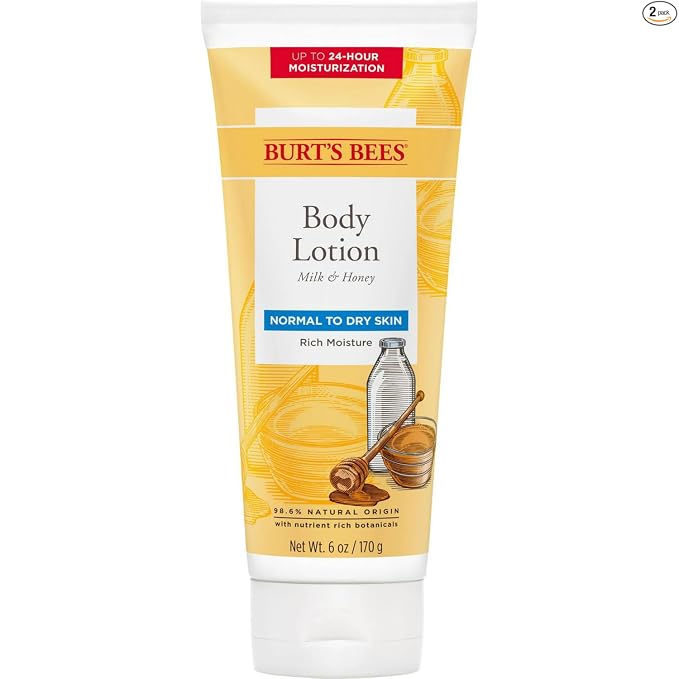 Burt's Bees Loción corporal de leche y miel, 12 onzas (paquete de 3)