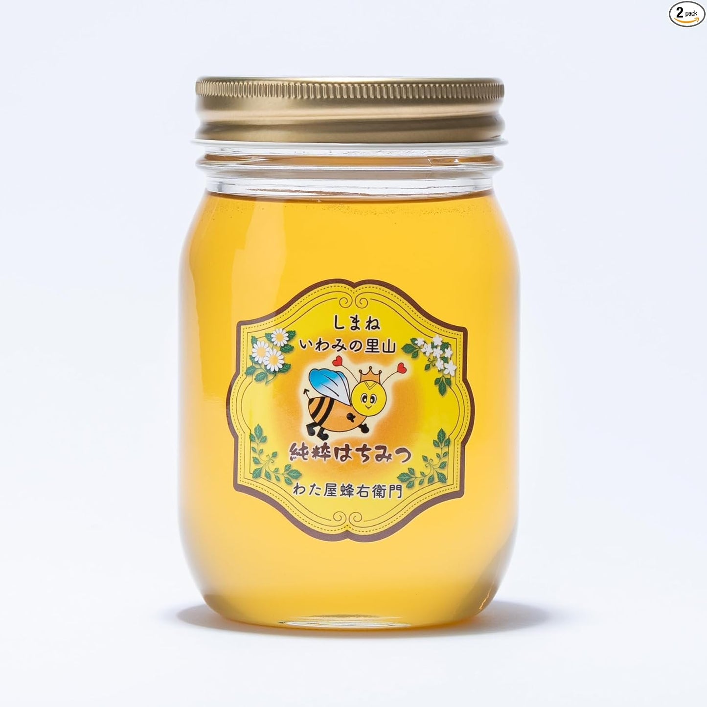 Domestic Pure Multi-flower Honey from Shimane Hamada｜Wataya Hachiuemon Sannen Iwa no Satoyama Honey, Additive-free Honey (500g 1 bottle)
