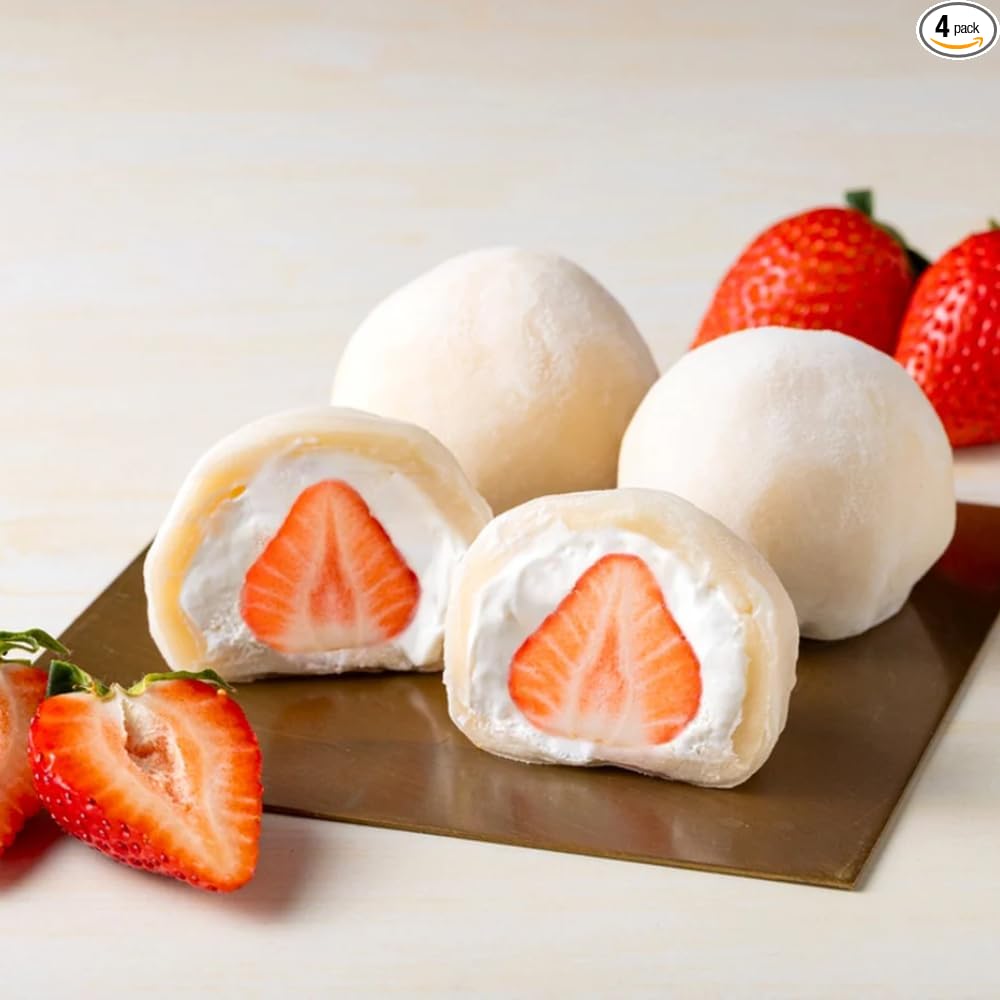 Fruit Daifuku Benseiden Official, EC Exclusive, Fluffy Cream Daifuku - Round Strawberry, Mixed Berry, Set of 2 Each; Surprise Cross-Sectional Beauty; Luxurious, Direct to the Market, Souvenir, Ordered Delicious