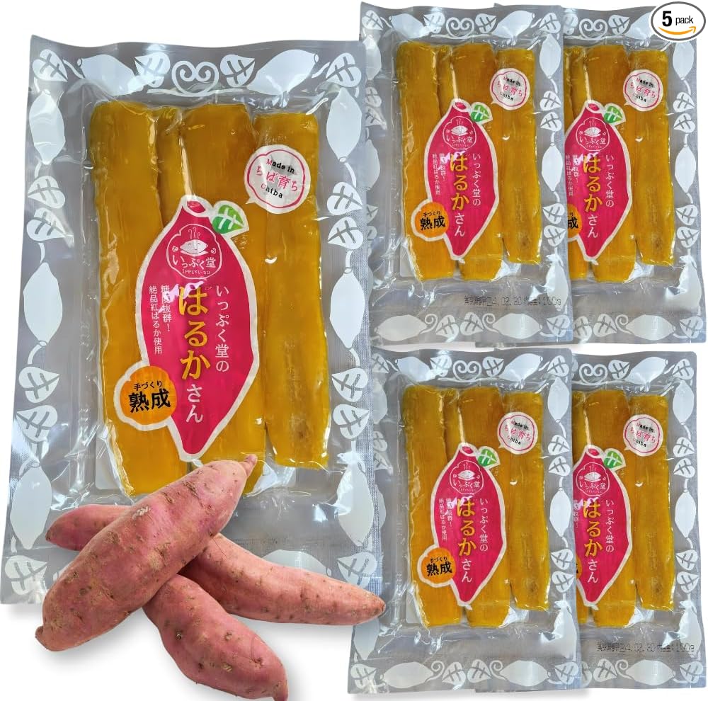 Chiba Prefecture Red Haruka Dried Potato, 3.5 oz (100 g), 3 Bags