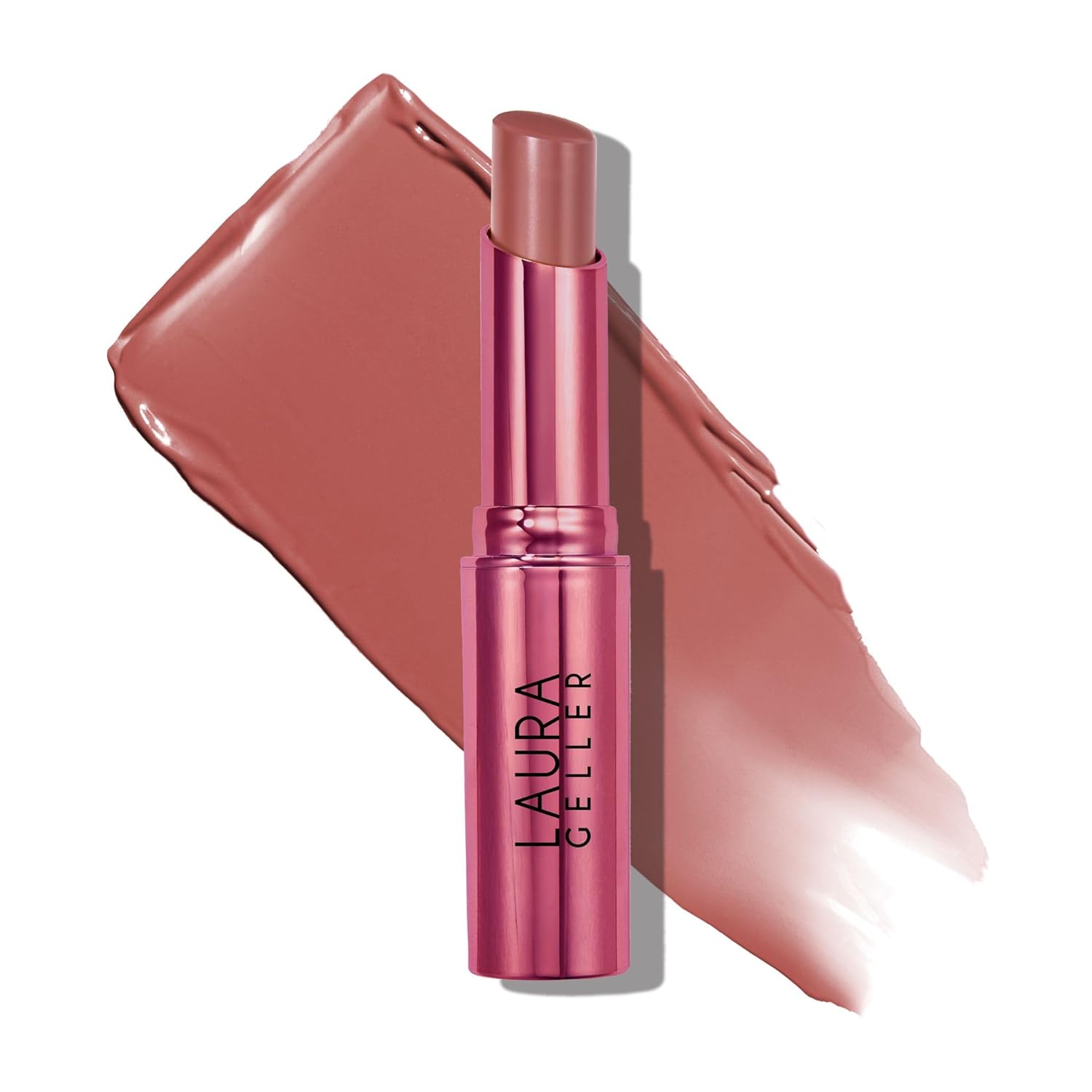 LAURA GELLER NEW YORK Bálsamo en gel hidratante con color para labios - In the Buff - Vitamina E hidratante - Acabado semibrillante