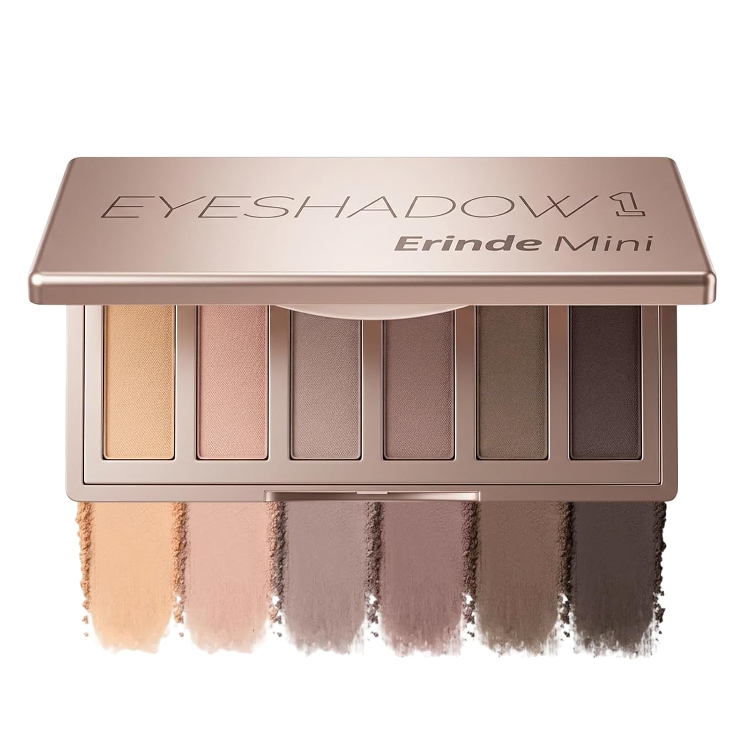 Erinde 10 colores paleta de sombra de ojos desnuda, paleta de maquillaje de sombra de ojos mate marrón taupe, paleta de ojos ahumados gris neutro, ultra-mezclable, sombra de ojos natural de larga