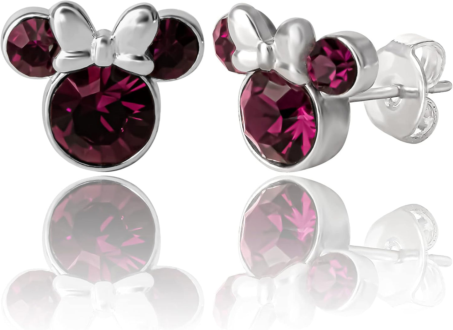 Disney Minnie Mouse Birthstone Stud Earrings for Women Jewelry Disney