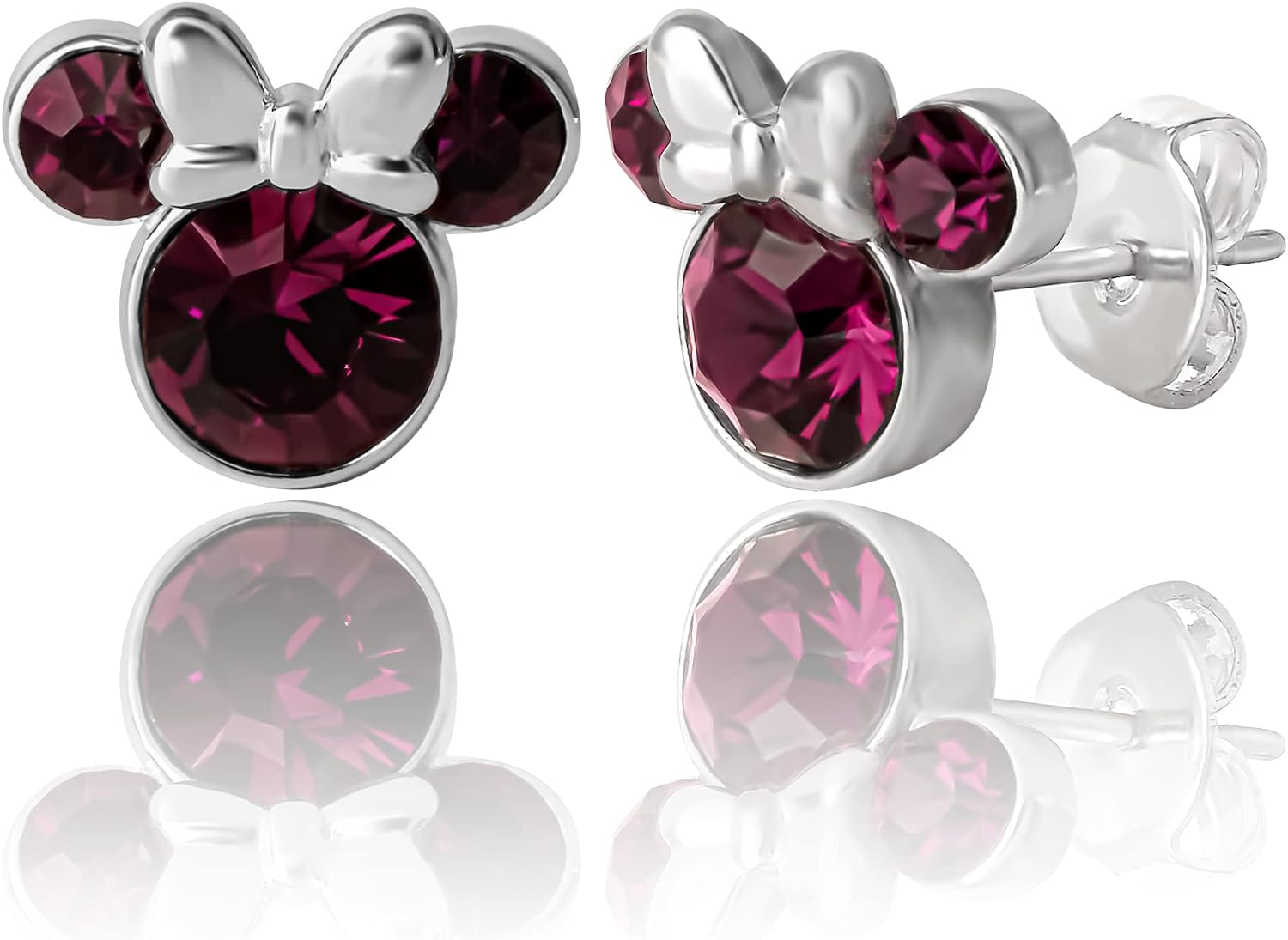 Disney Minnie Mouse Birthstone Stud Earrings for Women Jewelry Disney
