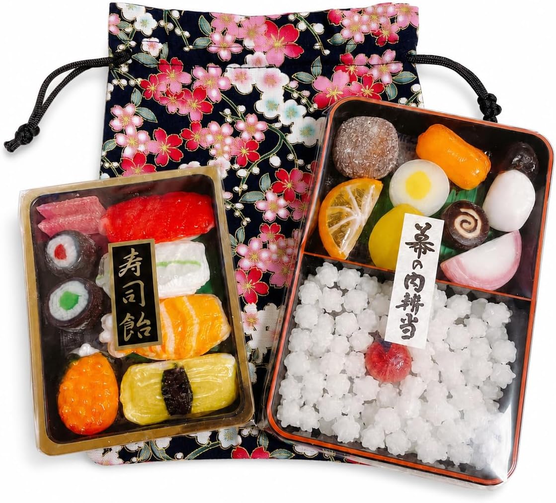 Sushi Candy, Japanese Souvenir, Japanese Souvenir for Foreigners, Comes with a Japanese Bag to Give as it is (Sushi)