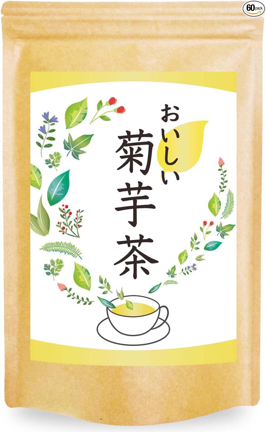 Natural Feast Jerusalem Artichoke Tea, Made in Japan, Kumamoto Prefecture, Tea Bags, Caffeine-Free, Tea, Additive-Free, Inulin, Health Tea (30 Packets)