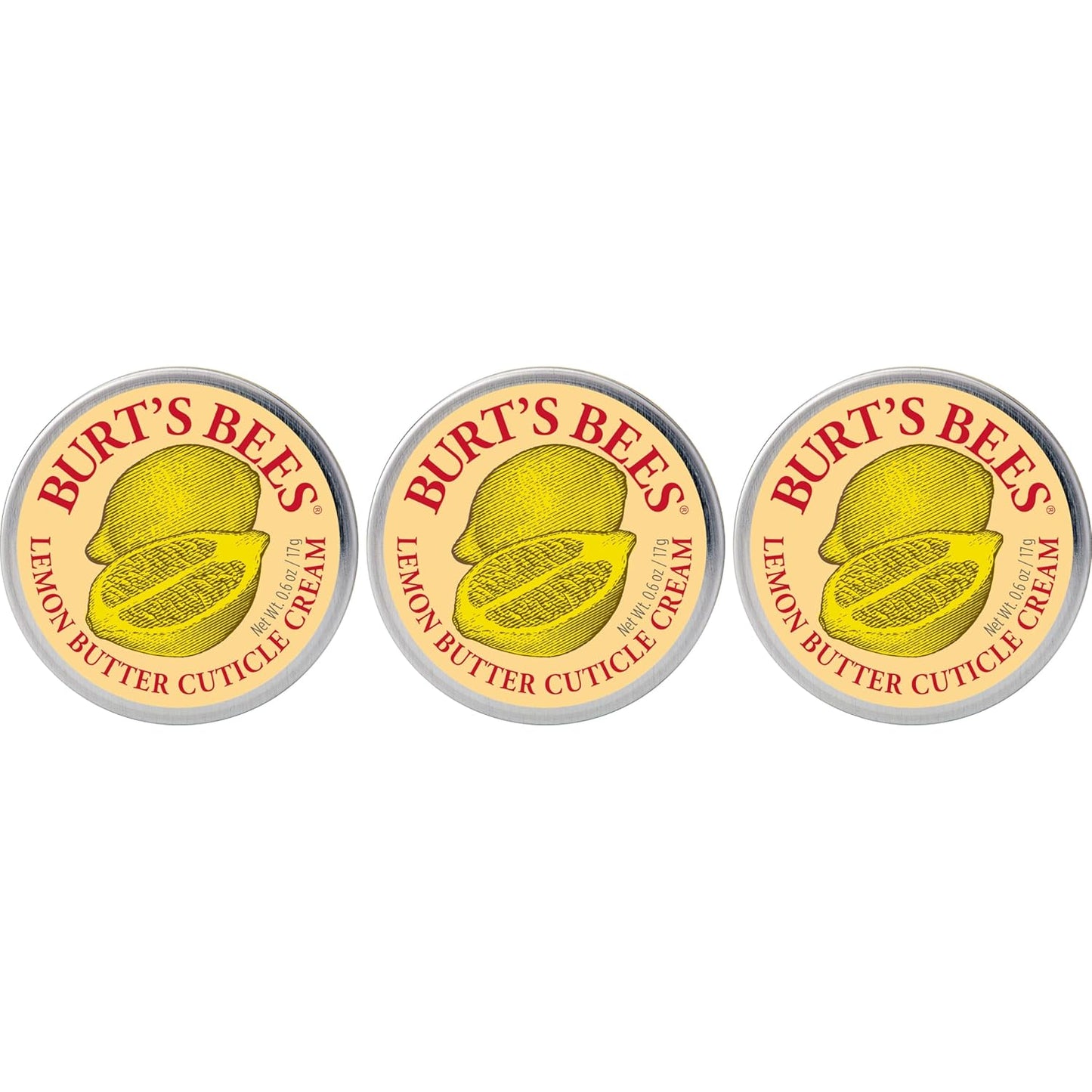 Burt's Bees Crema de mantequilla de limón para cutículas, 0.6 onzas.