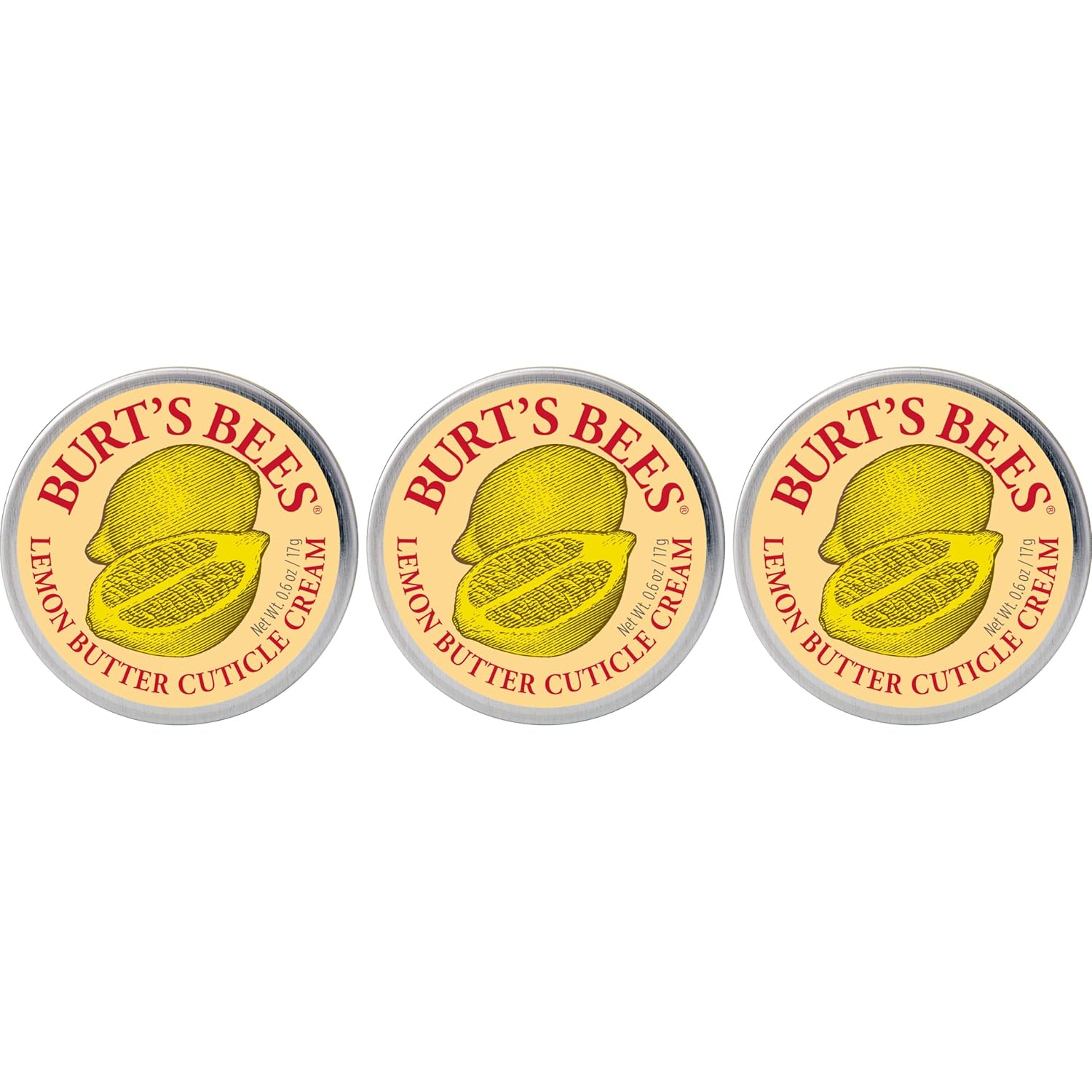 Burt's Bees Crema de mantequilla de limón para cutículas, 0.6 onzas.