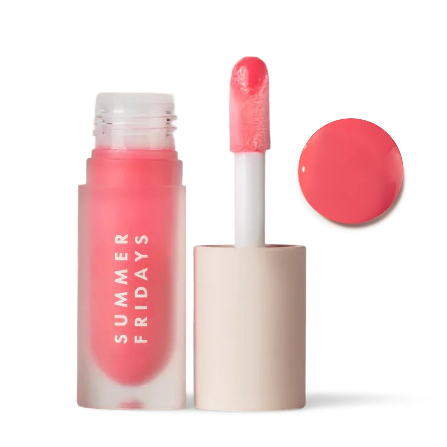 Summer Fridays Dream Lip Oil - Hydrating Tinted Lip Gloss Oil - Non-Sticky Formula with Skincare Benefits for Long-Lasting Softness + Shine - Effortless Beauty Gifts - Warm Beige (0.15 Oz)