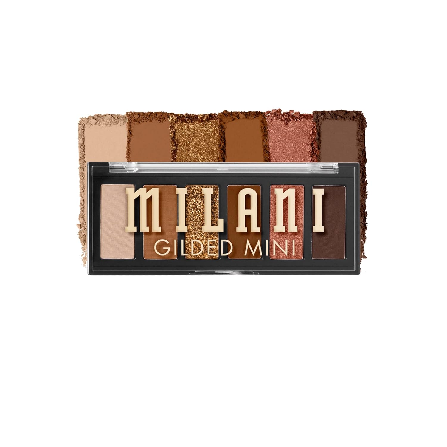 Milani Mini paleta de sombras de ojos dorada con 6 tonos mate y brillantes - Whiskey Business