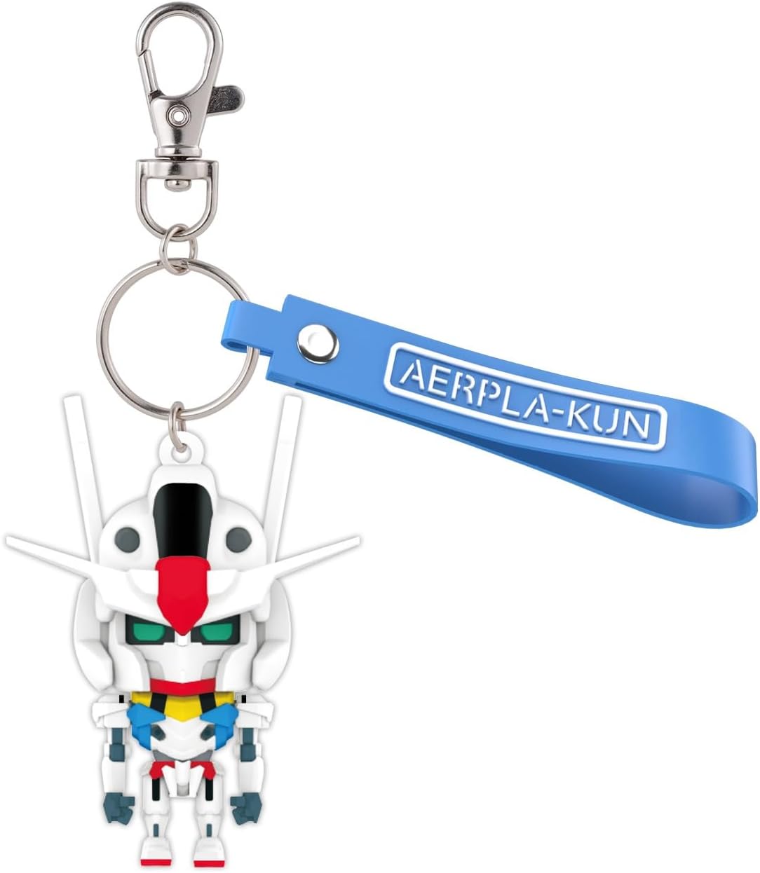 Bandai Spirits Mascot Keychain, Char Zaku-kun 3D Rubber Mascot Keychain