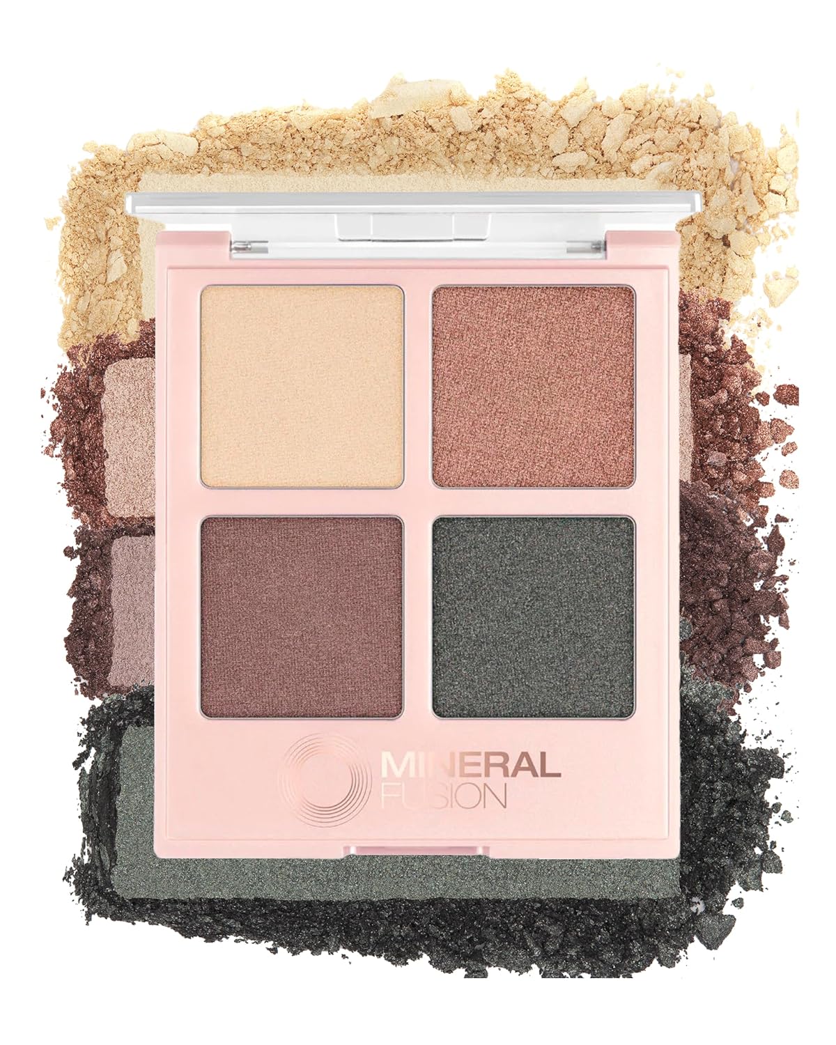 Mineral Fusion Eyeshadow Palette | Vegan Eye Makeup with Matte, Satin, and Shimmer Finishes | Natural, Lightweight Formula (Coffee Break)