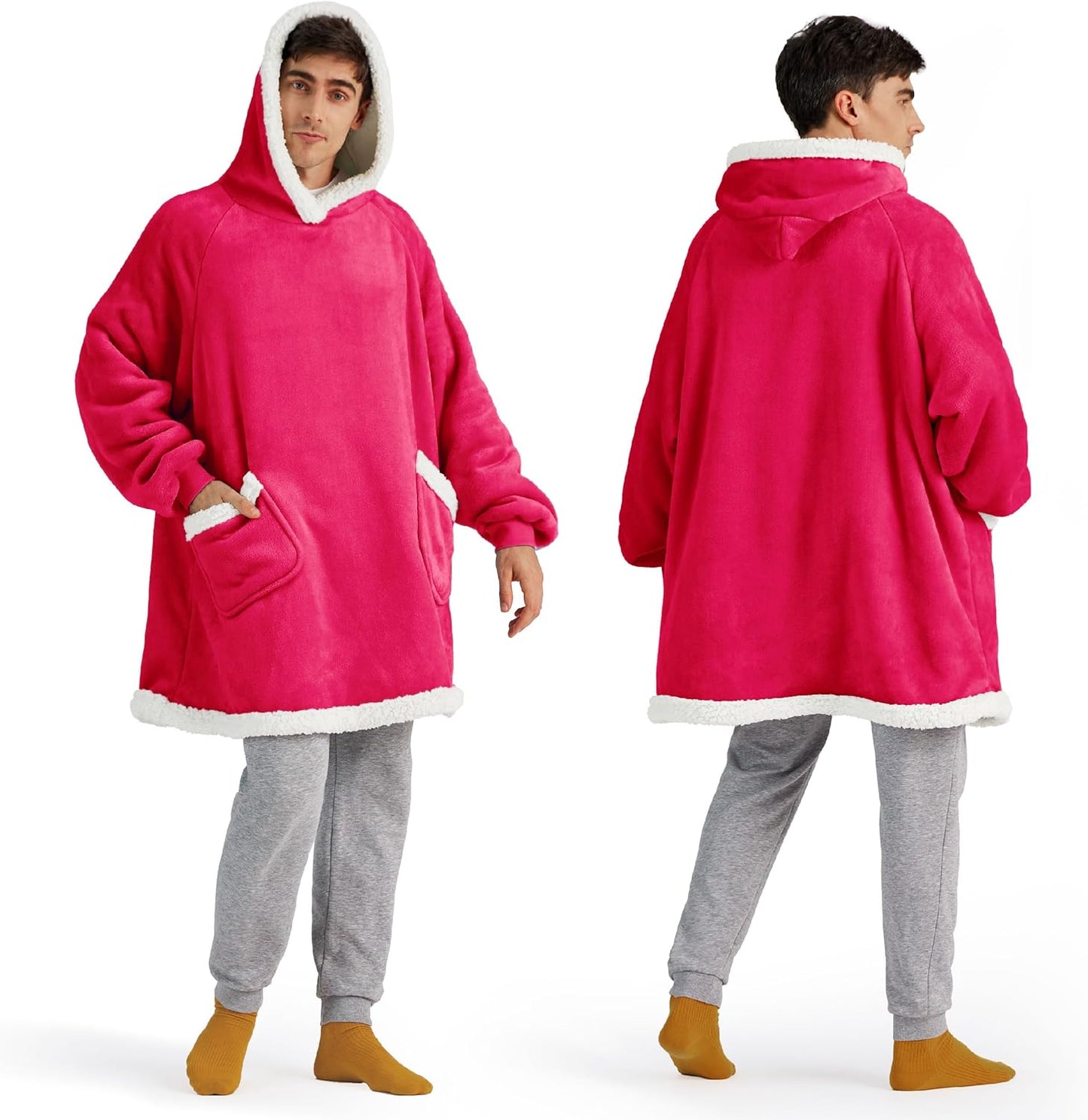 Bedsure - Manta corta de sherpa para llevar puesta