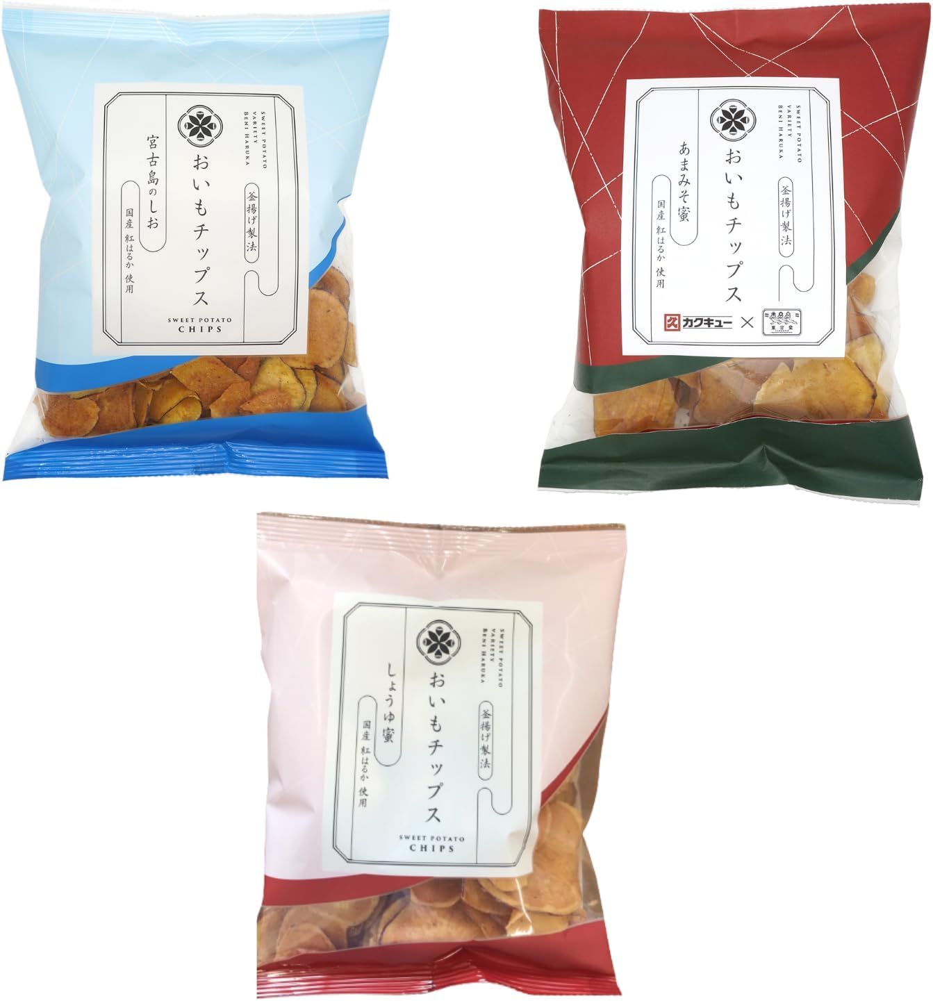 Tokangdo | Oimo Chips, Miyakoshima Bookmark (3.2 oz (90 g) x 12 Bags), Potato Chips, Made in Japan, Red Haruka, Kettle-frying Method, Preservative-free, Large Capacity