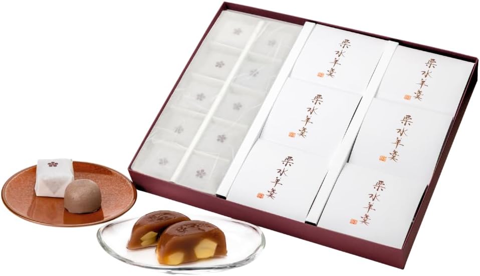 Yamadaya Manju Chestnut Yo-kan, Pack of 6 | 和菓子,ギフト,水ようかん,詰め合わせ,個包装,高級,お菓子,お取り寄せ,お茶菓子,手土産,愛媛,贈答品,スイーツ,あんこ,プレゼント,お礼,お返し,お供え,お中元,敬老の日,お彼岸