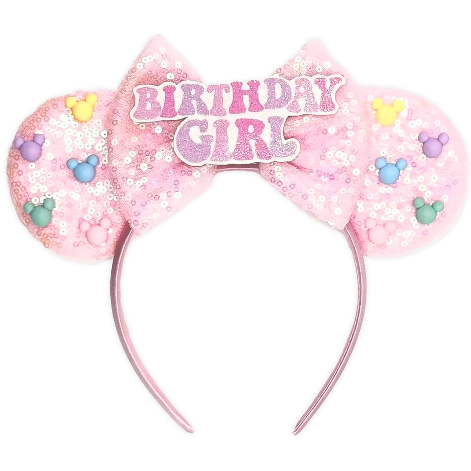 Diadema de Orejas de Ratón - Banda de Pelo para Orejas para Fiestas de Parque Temático, Accesorios de Disfraz para Cosplay para Mujeres Adultas (Rojo)