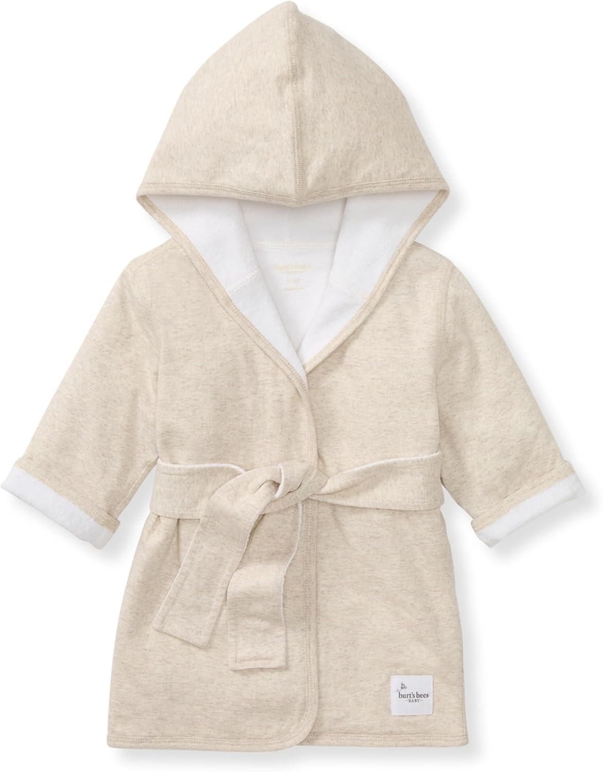 Burt's Bees Baby Hooded Robe Organic Terry Bathrobe, Newborn Bath Essentials, Unisex Boys and Girls