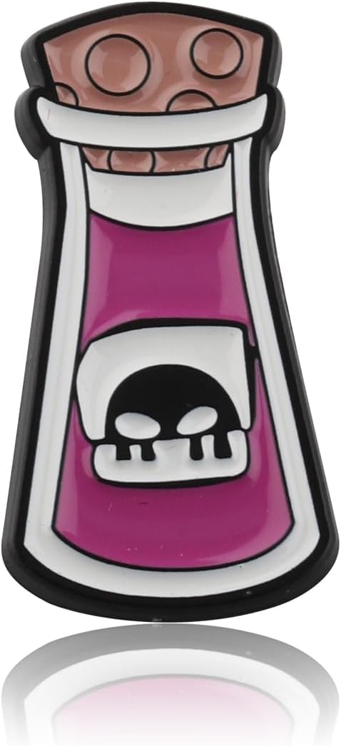 BLEOUK Broche de veneno, joyería de veneno, regalo para fanáticos del terror