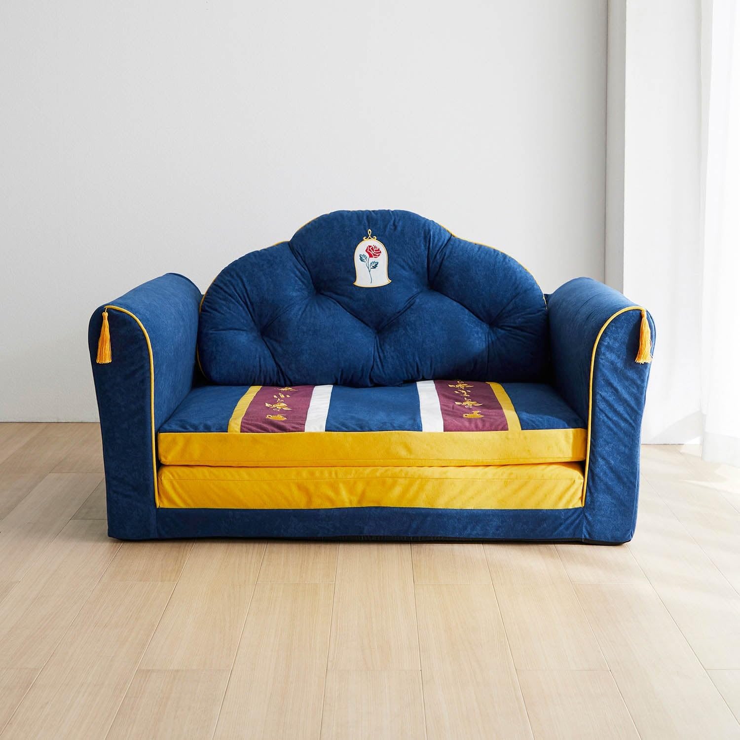 Belle Maison Disney Sofa Bed, Character, Image Sofa Bed, Beauty and the Beast (Navy)