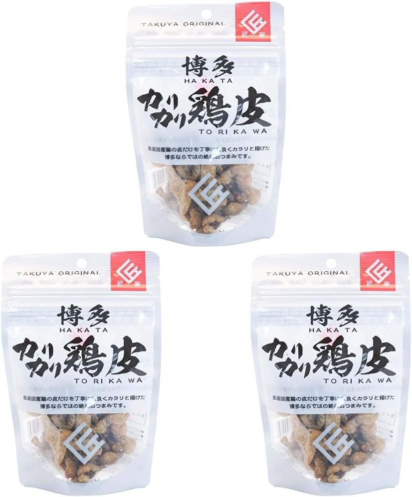 Takeki: Hakata Crisp Chicken Skin, 1.4 oz (40 g), Fukuoka Souvenir (x 3)