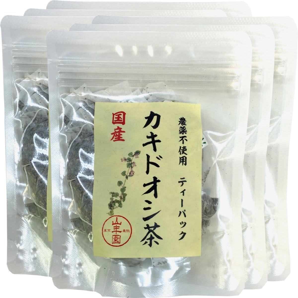 [100% Made in Japan] Kakido Oshi Tea Tea Pack, 0.06 oz (1.5 g) x 20 Packs, Made in Miyazaki Prefecture, Pesticide-free, Caffeinated Sugamo Tea House Yamanenen