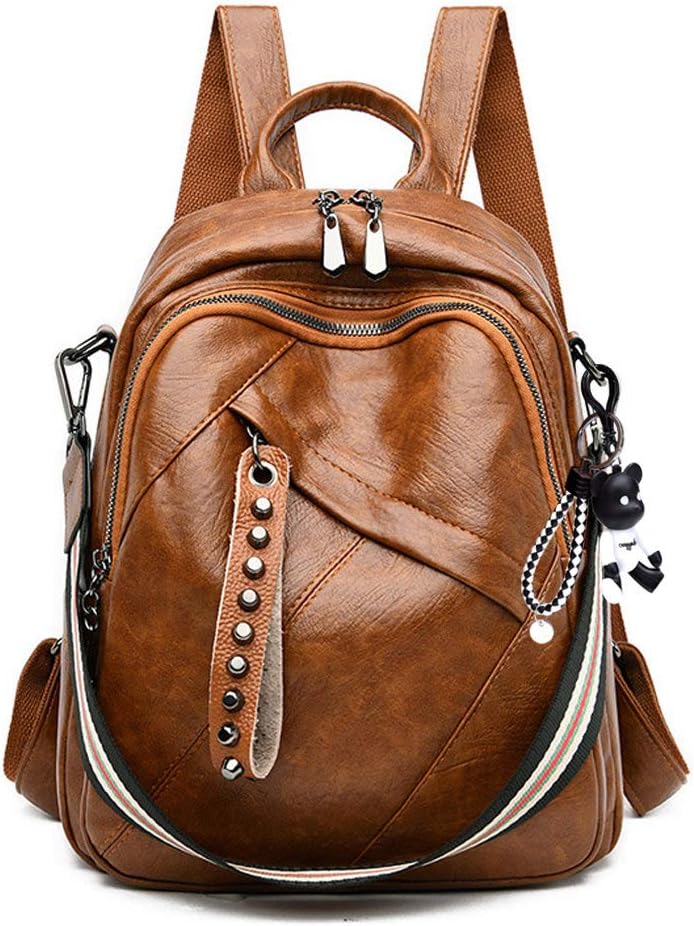 BUKESIYI Women's Backpack Handbags PU Leather Anti-theft Worn Shoulder Strap Original Elegant Brand FR78196 Black