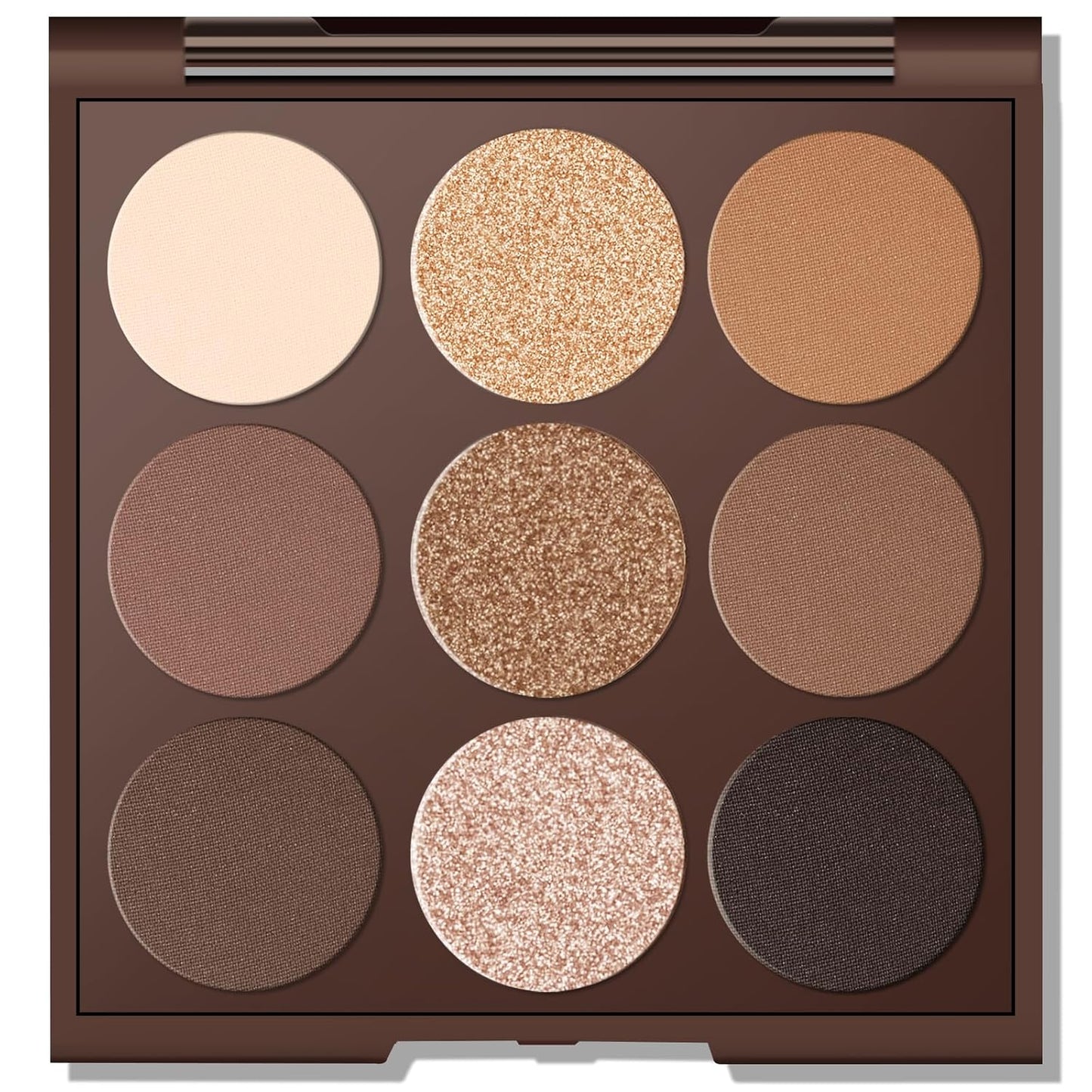 MYSTER ROSEY Paleta de sombra de ojos neutra, paleta de sombra de ojos nude, paleta de maquillaje de sombra de ojos mate con espejo, uso duradero, vegano, libre de crueldad, 0.5 onzas