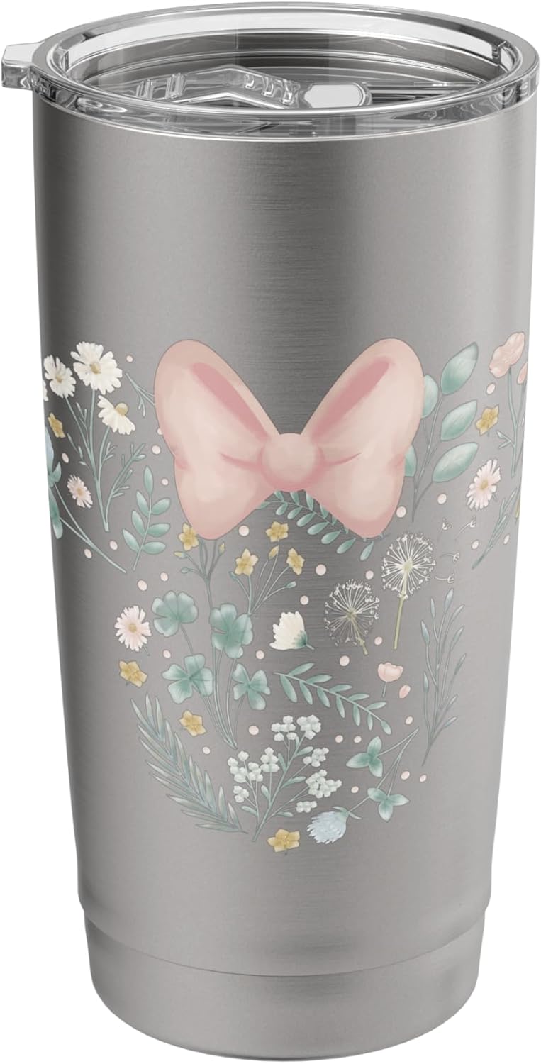 Disney Minnie Mouse Icon Spring Flowers - Vaso aislado de acero inoxidable