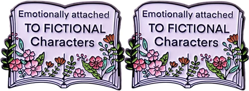 Pin esmaltado para amantes de los libros, broche de personaje, personajes de ficción unidos emocionalmente