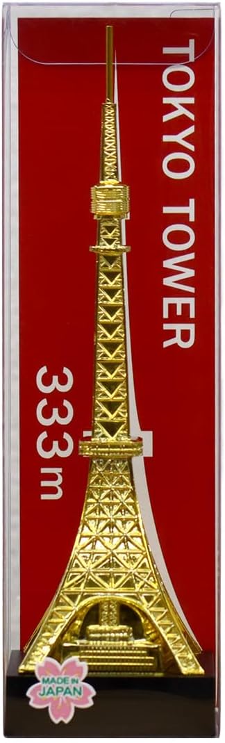 Tokyo Tower Figure, 7.1 inches (18 cm), Starry Sky Gold, Made in Japan, Good Luck Color, Metal, Figurine, Model, Japanese Souvenir, Gift