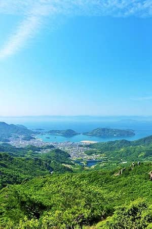 [Japanese Landscape Postcard] Kagawa Prefecture Shotoshima Green Valley and Blue Sea Postcard Souvenir Postcard Photography / YOSHIO IWASAWA