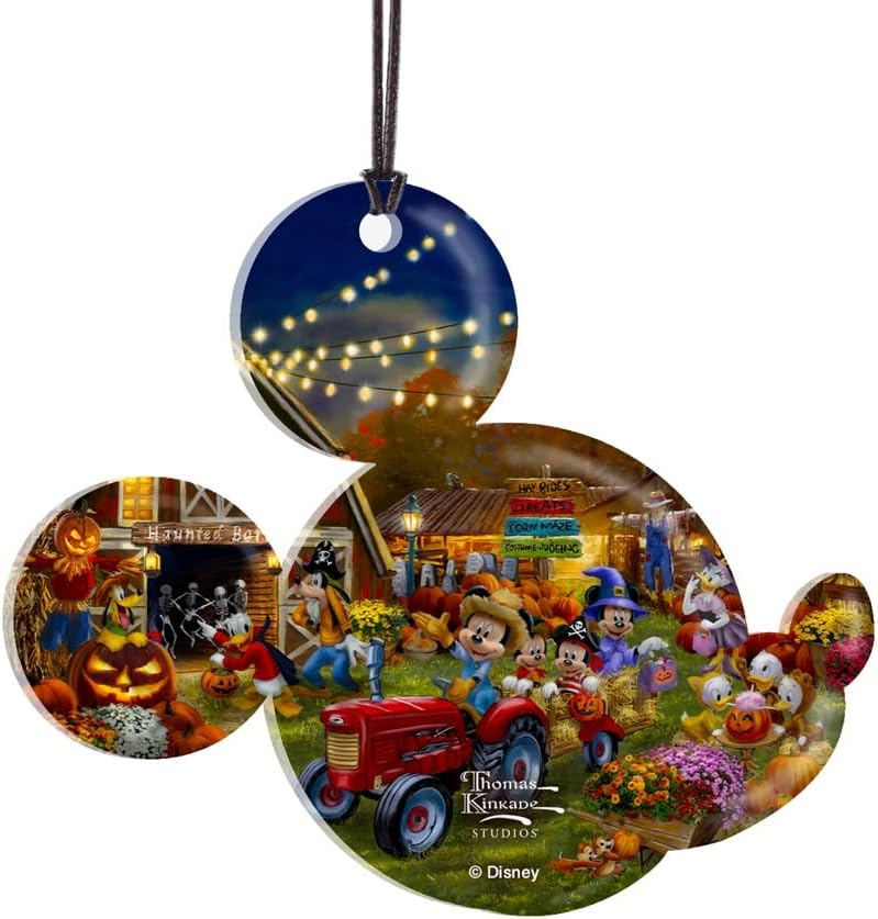 Disney - Sweetheart Central Park - Mickey y Minnie Mouse - Accesorio de impresión acrílica colgante en forma de orejas de Mickey - para regalar y coleccionar | Hanging acrylic print | Bedroom or office display | Disney fan gift